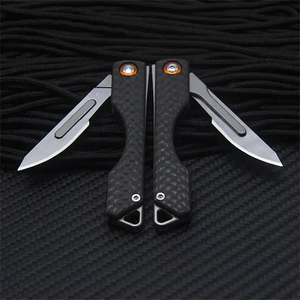 LHCB112 мини карманный складной нож сменные лезвия из углеродного волокна складной скальпель нож для выживания для гравировки - Product Image 2