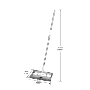 Serpillère plate en microfibre professionnelle, serpillère rectangulaire avec manche en acier, <span class=keywords><strong>essoreuse</strong></span> automatique pour le nettoyage des sols, des fenêtres et des murs, remplacement - Product Image 6
