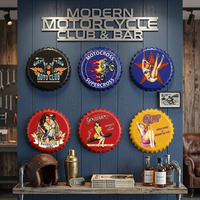 Plaque murale décorative vintage personnalisée en métal, enseigne en étain, affiche métallique rétro en forme de bouchon de bouteille pour bar, pub, club, livraison directe