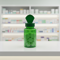 Vente directe d'usine, flacon vide en plastique PET pour le stockage de comprimés de vitamines et de compléments alimentaires