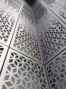 Panneau mural perforé en aluminium moderne, finition anodisée, anti-corrosion, utilisation extérieure, largeur 70 pouces, découpe laser, revêtement décoratif - Product Image 3