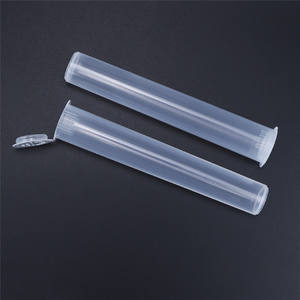 Tubo de plástico transparente o negro para guardar conos de cigarrillos pre-enrollados, tubo de almacenamiento de plástico de 115 mm con tapa abatible. - Product Image 5