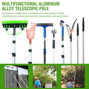 Perche télescopique multifonctionnelle en aluminium professionnelle, <span class=keywords><strong>embout</strong></span> universel à visser, perche extensible robuste - Product Image 4