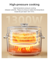Olla Eléctrica HY en Oferta, Multifuncional, Automática, de Gran Capacidad, Inteligente, Antiadherente, Digital, para Cocinar Arroz, 4L