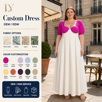 Robe longue empire à manches courtes sur mesure en gros pour grandes tailles