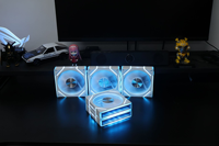 Ventilateur de refroidissement pour PC gaming, design miroir latéral RGB, bloc plastique PWM ARGB 120 mm, ventilateur de boîtier PC gaming