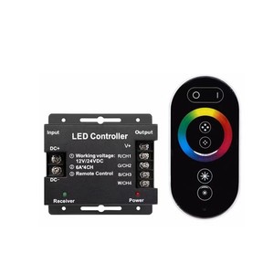 12V 24V Metal PWM LED Dimmer 18A Stepless Dimming 6Key Full Touch RF <strong>Remote</strong> <strong>Control</strong> RGB CCT LED Module Strip <strong>Light</strong> Controller - Product Image 2