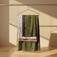 Tissu Popeline de Coton Tissé Premium à Motif Floral Effet Slub Anti-Boulochage Respirant Anti-Statique Léger 110 GSM Largeur 58/60" Personnalisable