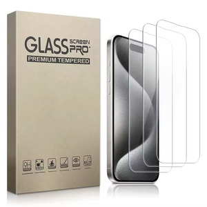 Maxyi amazons ebays อุปกรณ์ป้องกันหน้าจอกระจกนิรภัย3แพ็ค Ailun สำหรับ <span class=keywords><strong>iPhone</strong></span> 14 15 16 17 PRO MAX AIR - Product Image 2