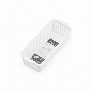 Inomata 517 ventoso lungo cesto bianco per la conservazione della cucina - Product Image 1