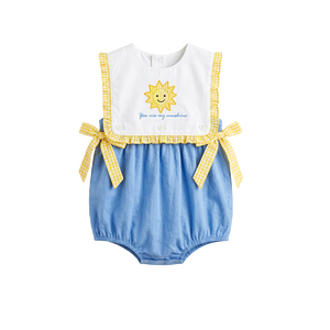Tutina per Bambini Puresun con Applicazione e Fiocco, 100% Cotone Biologico, Senza Maniche, Personalizzabile - Product Image 3