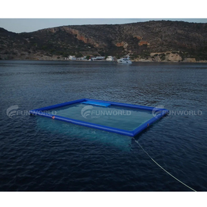 מותאם אישית pvc מתנפחים בריכת רשת ים מפותלים יאכטה בריכת מתנפחים בים עבור יאכטה - Product Image 6