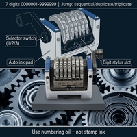 Machine de numérotation manuelle à 7 chiffres avec poignée pour presse d'impression Heidelberg GTO, pièces de tampon numéroteur