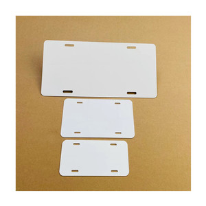 Vendite calde Gloss White Dye sublimazione targa in alluminio in metallo 12 ''<span class=keywords><strong>X</strong></span> 6'' etichette in metallo per Auto in bianco per accessori Auto - Product Image 6