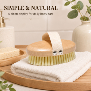 Éponge exfoliante pour le corps en bois dur avec poils en sisal et sangle en <span class=keywords><strong>toile</strong></span> pour <span class=keywords><strong>bain</strong></span> et douche à sec - Product Image 5