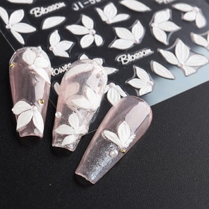 Pegatinas para <span class=keywords><strong>uñas</strong></span> en relieve 5D, elegantes flores acrílicas blancas, deslizadores para <span class=keywords><strong>uñas</strong></span>, decoración <span class=keywords><strong>de</strong></span> pétalos florales, calcomanías <span class=keywords><strong>de</strong></span> flores <span class=keywords><strong>de</strong></span> <span class=keywords><strong>cerezo</strong></span> - Product Image 3