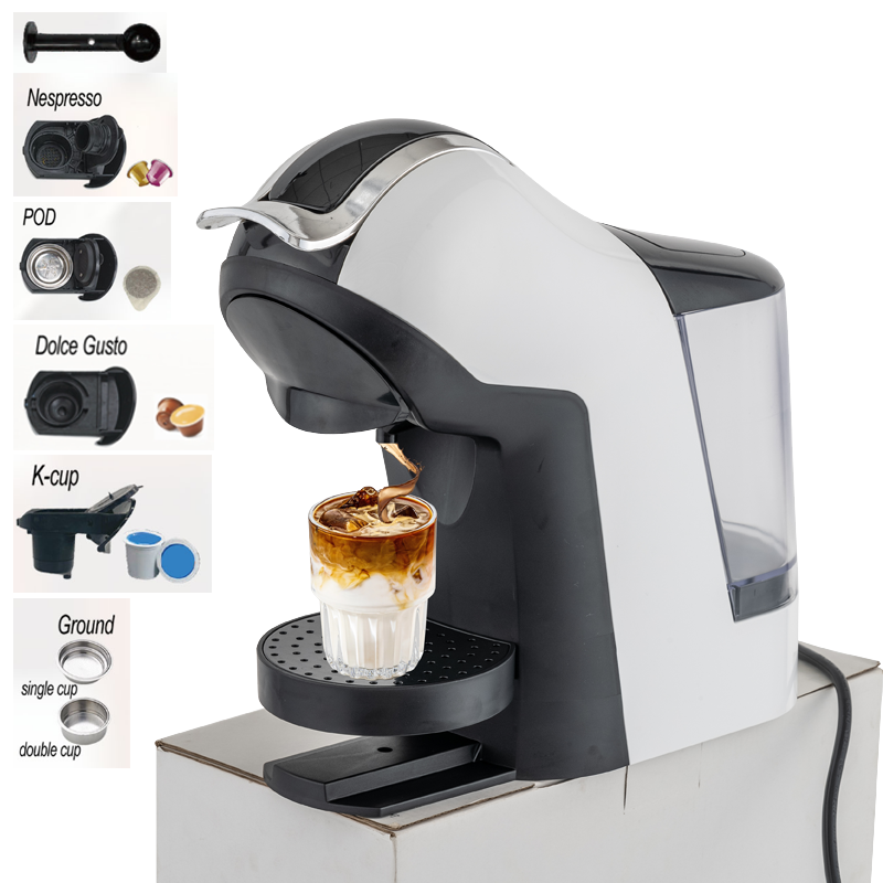 Capsule Koffiezetapparaten Met Warme Koude Tempretuer Selectie 5 In 1 Multi-Compacte Koffiemachine 150Ml 5Oz Thuisappartement Kantoor