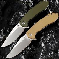 Couteau de poche pliable industriel personnalisé OEM pour la chasse en extérieur avec lame en acier D2 et manche en G10, outil tactique léger de survie