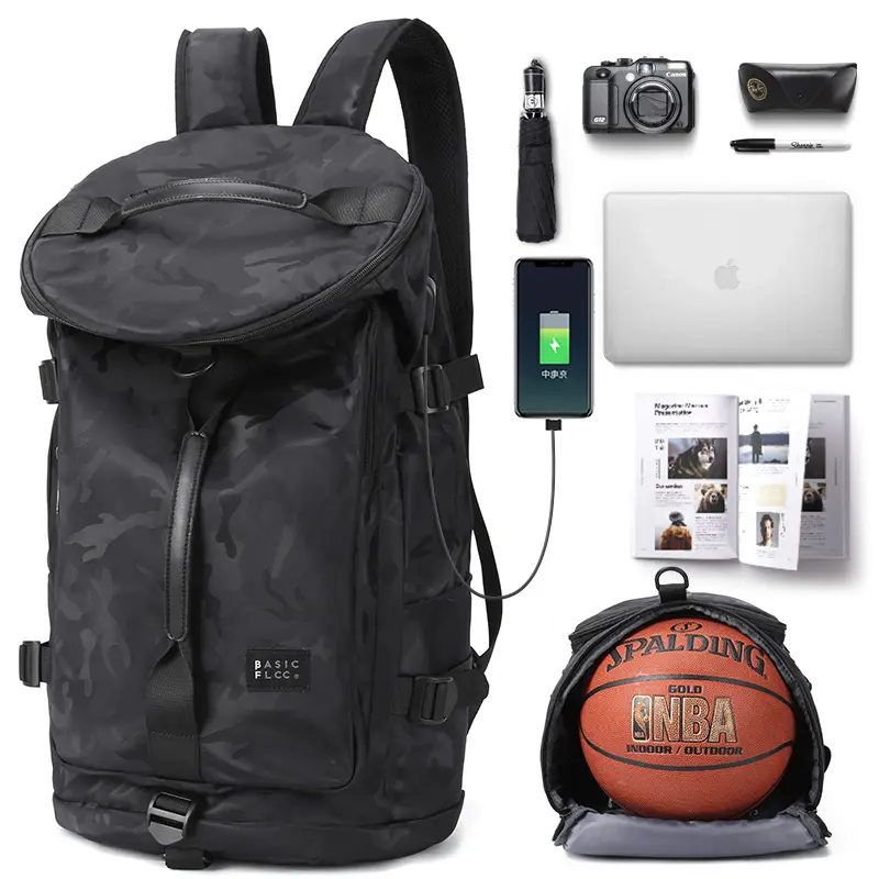 New barrel charging laptop backpack business travel anti theft waterproof backpack men school 15.6 inch fashion mochila