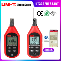 UT333 UT333BT UNI-T Mini Termómetro Higrómetro Digital LCD con Modo MAX/MIN, Botón Inteligente y Batería