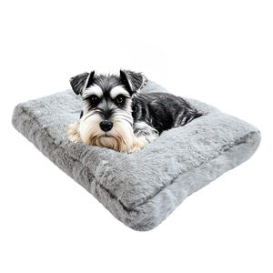 Cama Rectangular Moderna de Felpa para Perros Pequeños y Grandes, Almohadilla Lavable, Antideslizante, Suave y Cómoda - Product Image 6