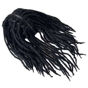 Reemplazo <span class=keywords><strong>de</strong></span> Cabello Humano Virgen Brasileño # Postizo <span class=keywords><strong>de</strong></span> Cabello Afro Trenzado <span class=keywords><strong>de</strong></span> 14 Pulgadas, Color Negro Azabache, con Encaje Completo <span class=keywords><strong>para</strong></span> <span class=keywords><strong>Hombres</strong></span> Negros - Product Image 3