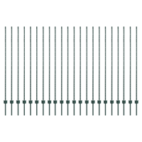 Postes de Cerca para Granja, Canal en U, Verdes, 80-200mm, Acero, 6 Pies, Resistentes, Modernos, con Recubrimiento en Polvo, Soporte de Hierro para Jardín Exterior, Naturales