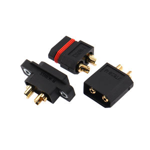 Conector XT60EW-M/XT60EW-F Impermeable y Montable, Color Negro, con Orificio para Tornillo Chapado en Oro, Enchufe de 3.5mm para Batería LiPo RC - Product Image 5