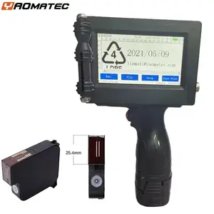 YAOMATEC Englisch 25,4mm QR Bar Chargen code Datums nummer Logo Ablaufdatum Etikett tragbarer Handjet-Handheld-Thermo tinten strahl drucker