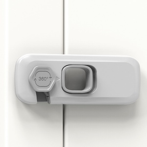 Verrou de sécurité enfant anti-pincement pour armoires et tiroirs, protection bébé en plastique pour réfrigérateur (vente en gros) - Product Image 2