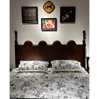 Yu Si Ke Neues Mid-Century Modern Massivholz Doppelbett Weiches Bett Langlebig Komfortabel Weißes Wachsholz Schlafzimmer