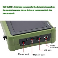Appareil d'échographie vétérinaire portable avec sonde mécanique 3,5 MHz, batterie 2600 mAh, poids léger 900 g, certifié CE