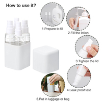 Ensemble de bouteilles de voyage 4 en 1 Kit de voyage multifonctionnel étanche et réutilisable pour articles de toilette, lotion et shampooing pour avion et train