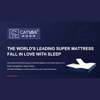 CATUSA AI Matelas à mémoire de refroidissement intelligent Cadre de lit pliable avec conception de réduction du bruit pour chambres d'hôtes d'hôtel