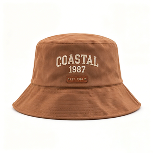 Sombrero de Pescador Reversible de Gamuza Sintética para Hombre y Mujer, Estilo Vintage Costero 1987, Bordado, Forrado de Sherpa, para Primavera/Verano, Cálido para Actividades al Aire Libre - Product Image 2