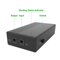 Mini Ups para múltiples dispositivos Mini Dc Ups Mini Ups para Wifi Router 12V 2A Cctv Cámara ONU
