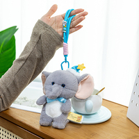 Nouvelles mini peluches d'éléphant mignonnes, jouets en peluche, pendentifs de dessin animé, poupées en coton PP, porte-clés en peluche d'éléphant pour sacs à dos