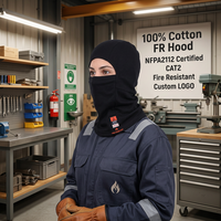 Vente en gros d'usine CAT2 cagoule ignifuge 100% coton tricoté résistant au feu antistatique décontracté Service OEM disponible