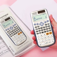 Calculatrice scientifique multifonctionnelle CTIFREE 10+2 Digital 991 Es Plus, 417/401/240 fonctions, pour étudiants, 991MS, batterie de haute qualité