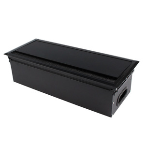 Desktop Cable Management Box <b>Rectangle</b> Pp Material With Brush Buffer Wall Mounted Minimalist Style Durable Threading Box - Product Image 2