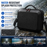 Kotak Drone Keras Anti Air dari Bahan EVA dengan Ritsleting untuk Mini 4k 3/4 Pro Air 3 Seri Mavic dan Busa Pelindung