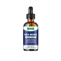 Gouttes liquides de mousse de mer premium, huile de nigelle, mousse de mer irlandaise avec racine de bardane et fucus pour stimuler l'immunité