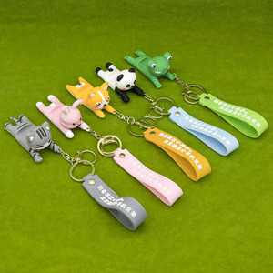 Nouvelle Tendance 2026 : Porte-clés 3D Animaux (Vache, Cochon, Poulet) en Caoutchouc PVC, Breloques Mignonnes et Grandes, Décoration de Sac à Dos, Porte-clés Dinosaure Dessin Animé - Product Image 3