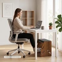 Repose-pieds réglable en bambou rembourré, coussin de bureau antidérapant à 2 couches, design ergonomique coulissant, soutien de la posture pour la maison