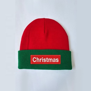 Giggling Getup - Sombreros De Papá Noel De Punto Con Pompones, Sombrero De Navidad Como Regalo, Sombrero De Papá Noel Para Fiesta De Navidad, Rojo-adulto, Adult