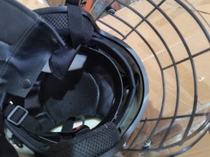 Çelik Hasır Metal Koruyucu ABS Kask, Vizörlü Güvenlikli Darbeye Dayanıklı Kask, Yanmaz Çatışma Kontrol Kaskı - Product Image 6