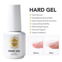 Badaga Gel Dur de Construction pour Extension d'Ongles, Auto-Nivelant, Super Adhérence, Durable, UV LED, Vente en Gros, Marque Privée