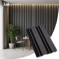 Panneau mural PS de style coréen haut de gamme, imperméable, à lattes en charbon de bois, panneau à lamelles 3D pour la décoration intérieure du plafond