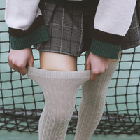 Garder au chaud en hiver Femmes Plus Size Thigh High Overknee Warm Over the Knee Socks