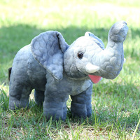 Peluche d'éléphant simulée, adorable poupée éléphant, coussin de sommeil grande taille, poupée en tissu, cadeau d'anniversaire pour la Journée des enfants, vente en gros